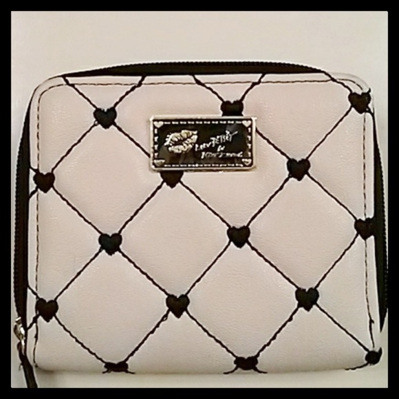 Betsey Johnson Handbags - NEW Betsey Johnson Wallet Heart Embroidering.